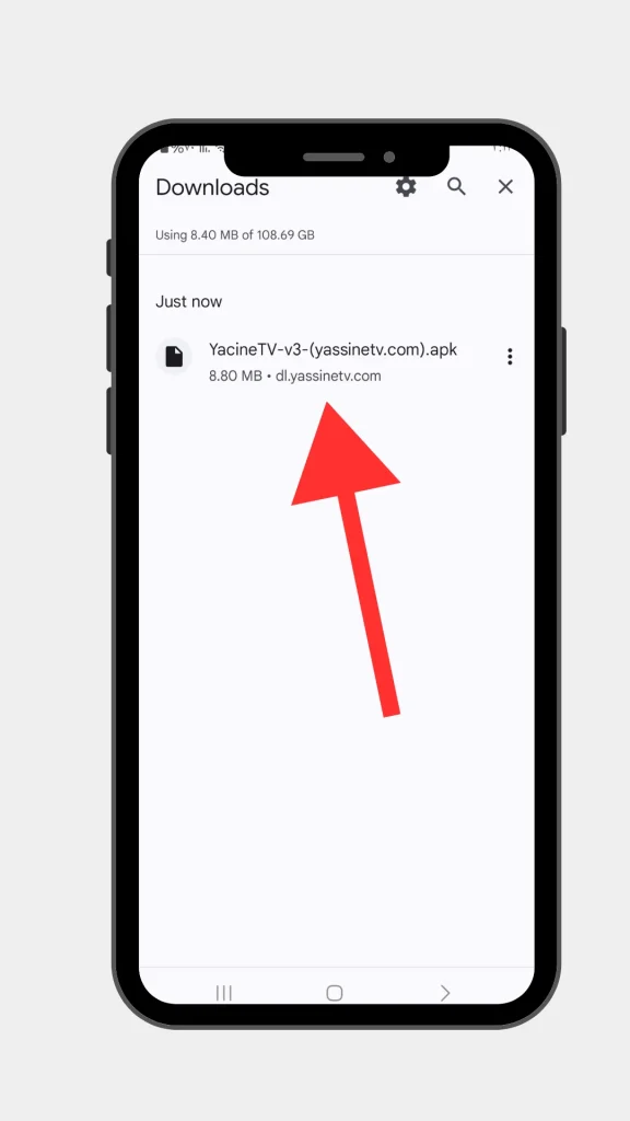 تم تنزيل ملف APK